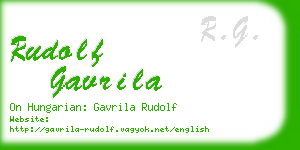 rudolf gavrila business card